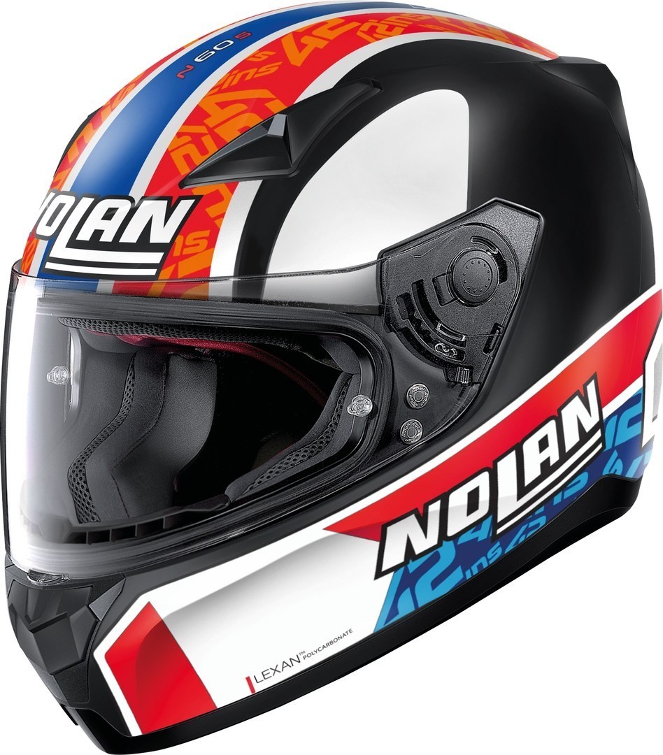 Nolan N60-5 Gemini Replica A. Rins Casque Noir Rouge Bleu S