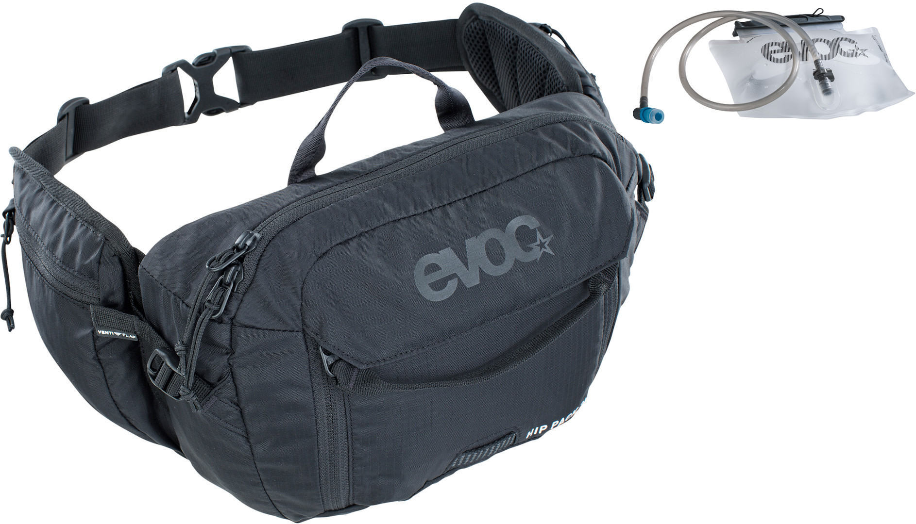 Evoc Hip Pack 3L Sac de hanche - vessie d'hydratation de 1,5 L Noir 0-5l