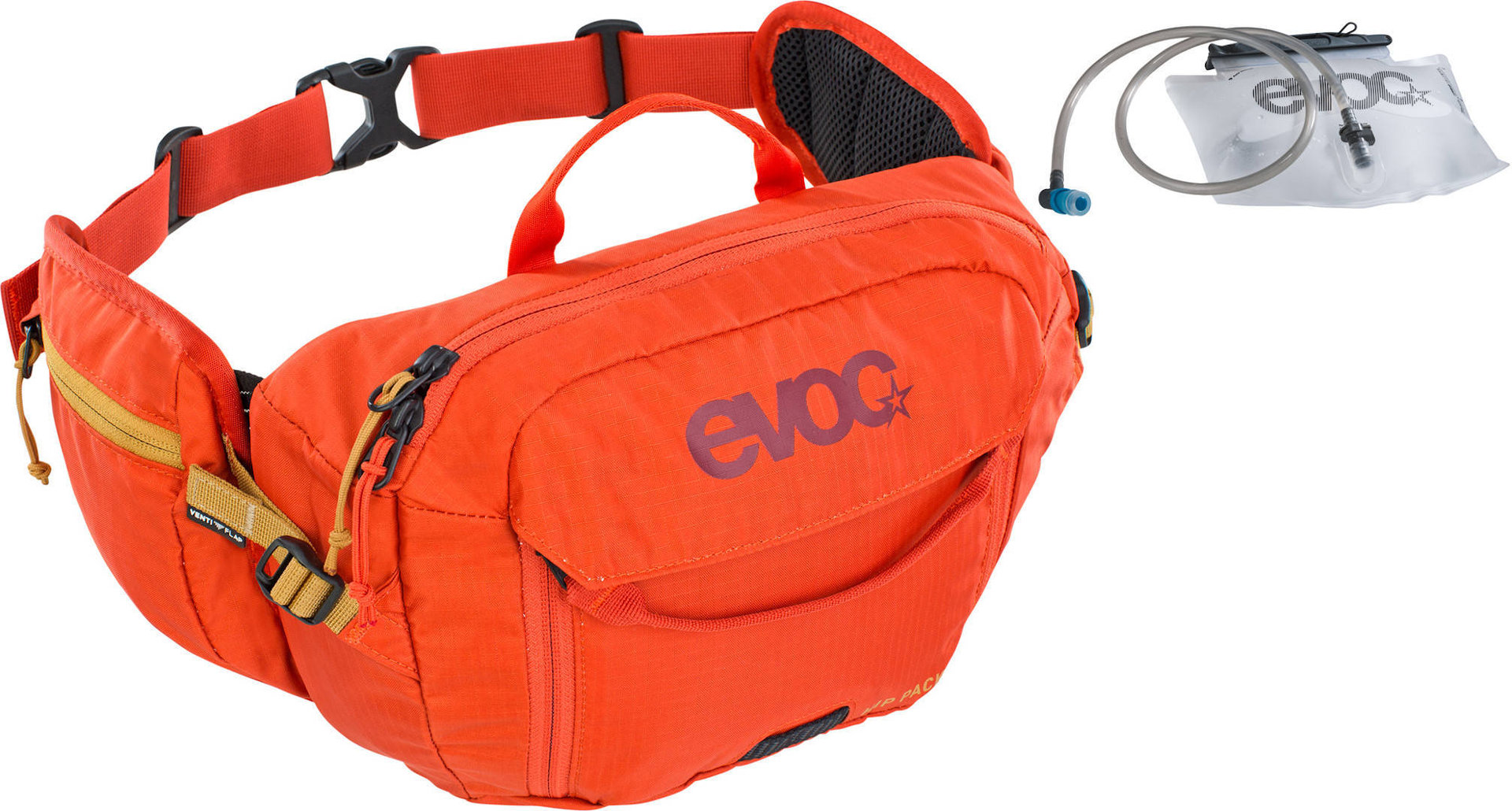 Evoc Hip Pack 3L Sac de hanche - vessie d'hydratation de 1,5 L Orange 0-5l