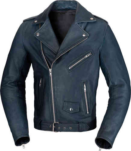 Büse Lancaster Chaqueta de cuero de la motocicleta Azul 48