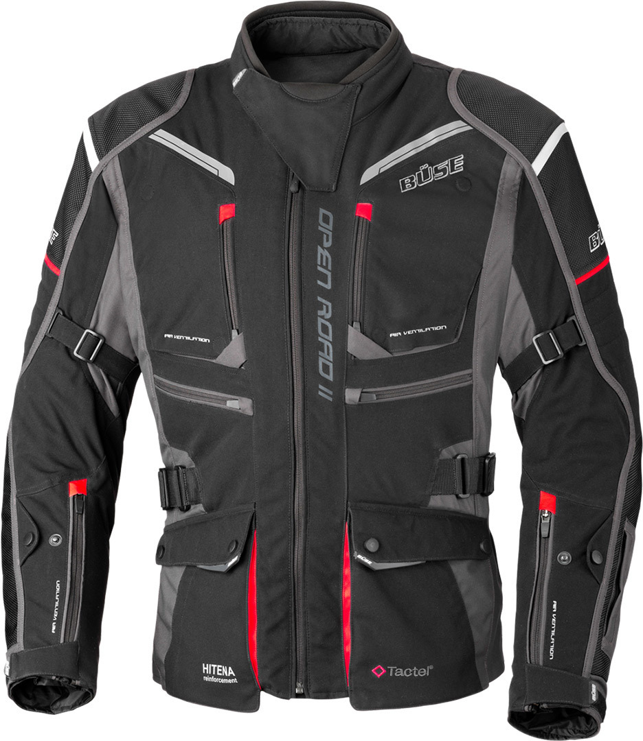 Büse Open Road II Veste textile de moto Noir 48