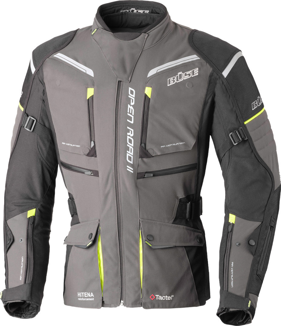 Büse Open Road II Veste textile de moto Gris 48