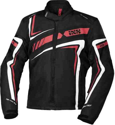 IXS Sport RS-400-ST 2.0 Chaqueta textil para motocicletas Negro Blanco Rojo XL