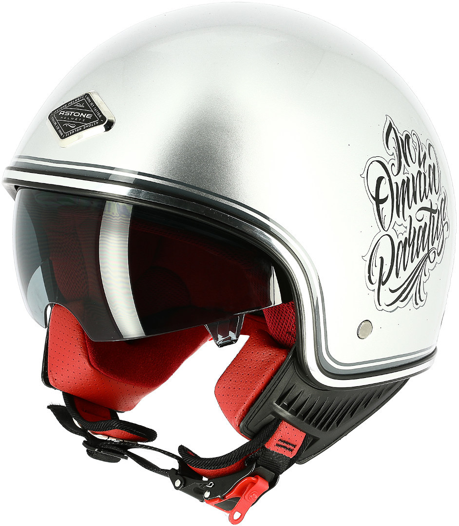 Astone Memento Mori Casque Jet Argent XS