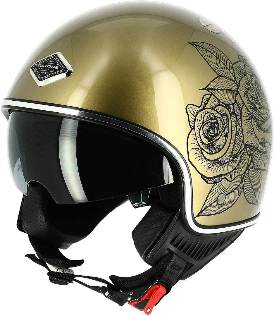 Astone Roses Casque Jet Or XS