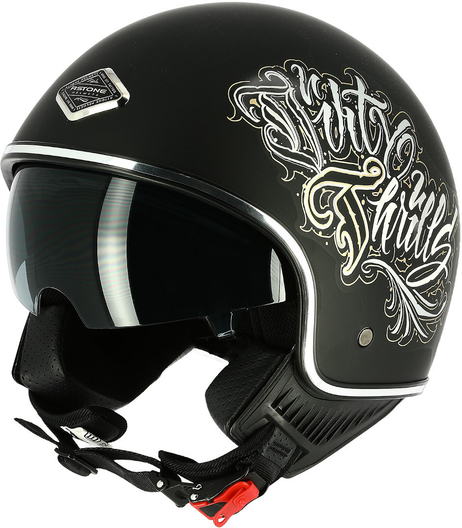 Image of Astone Dirty Thrills Casque Jet Noir L