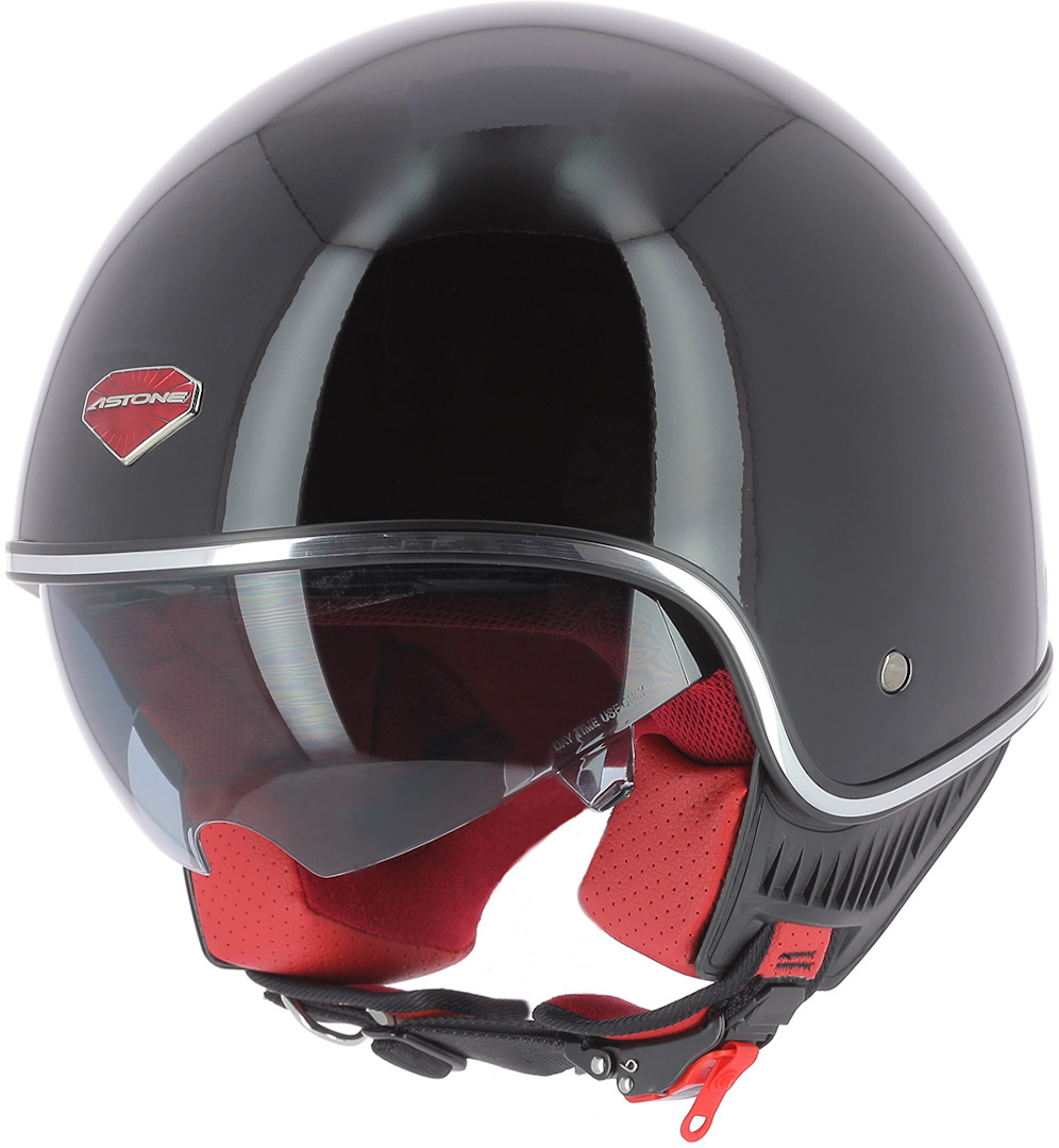 Astone Minijet Retro Monocolor Casque Jet Noir XS
