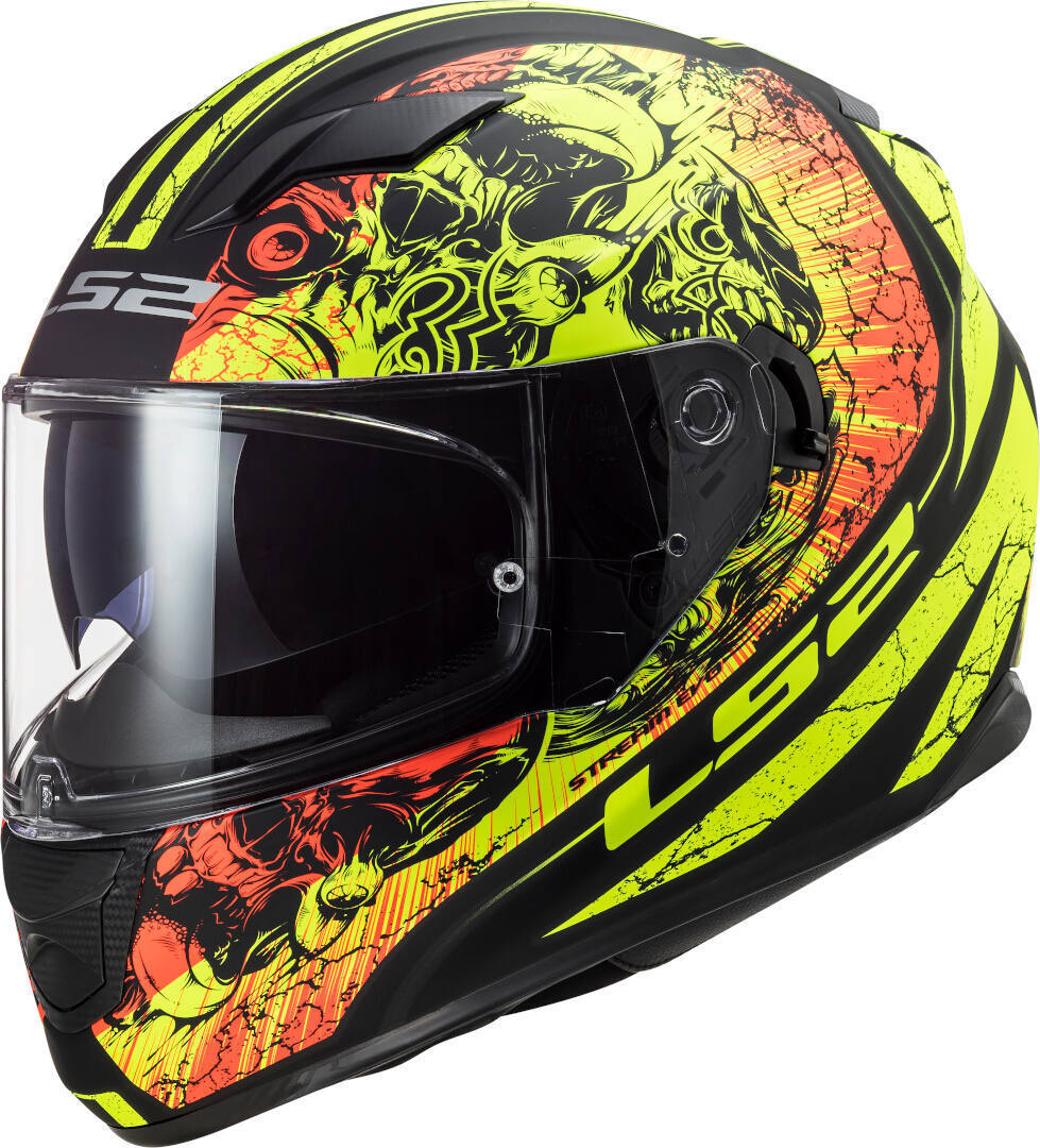 LS2 FF320 Stream Evo Throne Casque Noir Jaune 2XS