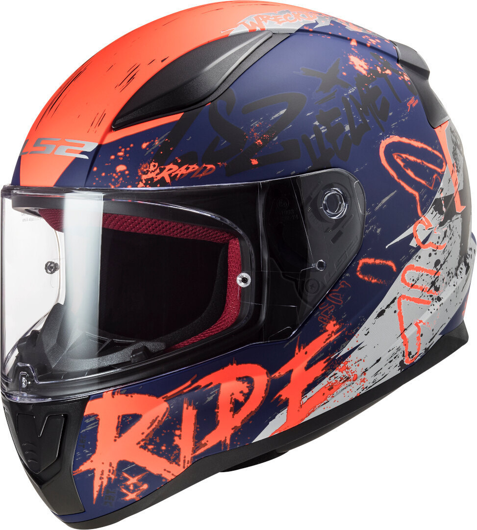 LS2 FF353 Rapid Naughty Casque Rouge Bleu S