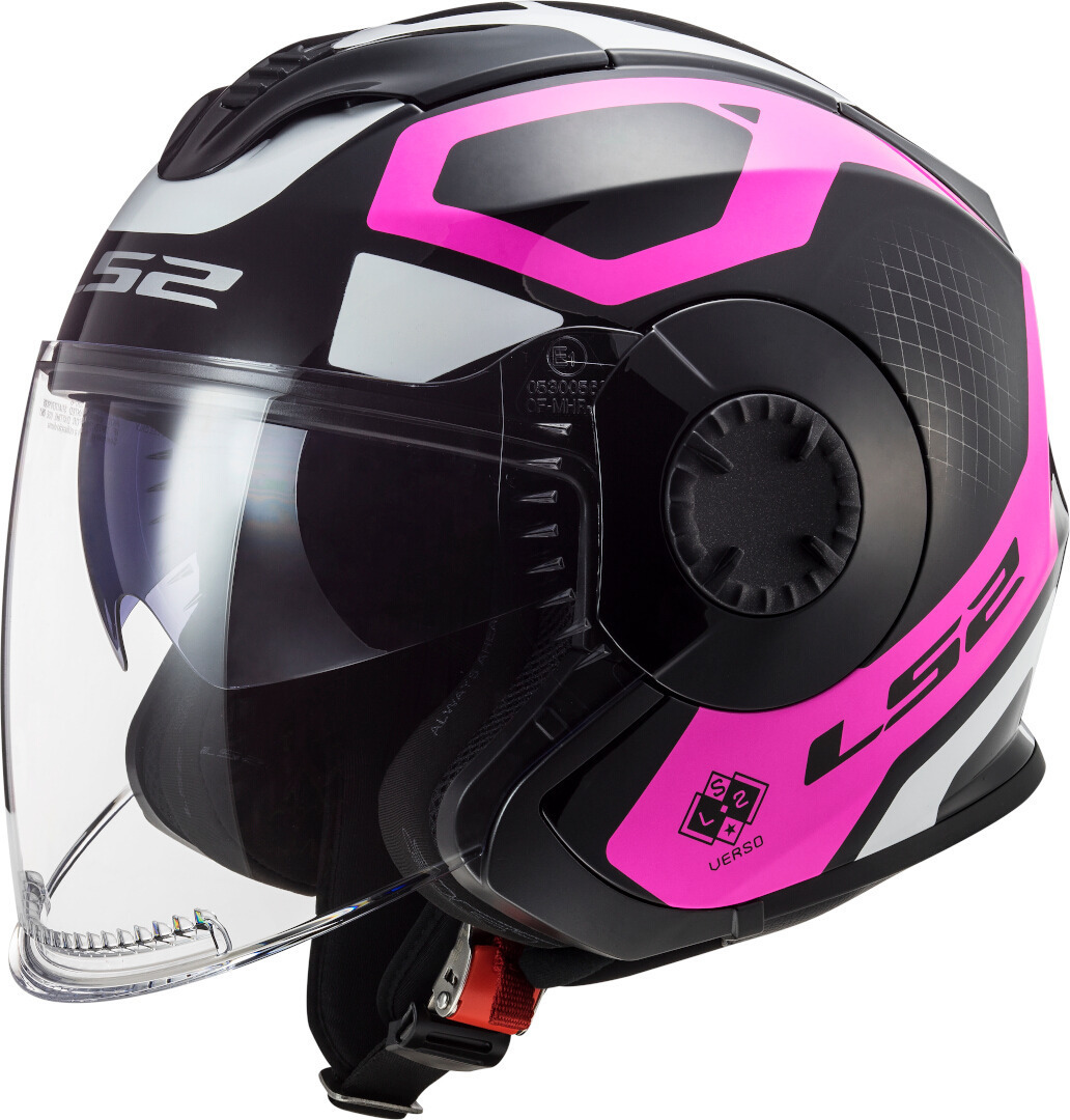 LS2 OF570 Verso Marker Casque Jet Noir Rose 2XS