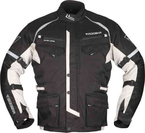 Modeka Tourex II Chaqueta textil de motocicleta Negro Gris 2XL