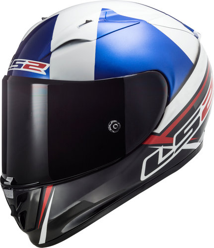 LS2 FF323 Arrow McPhee Replica Timón Negro Blanco Azul XS