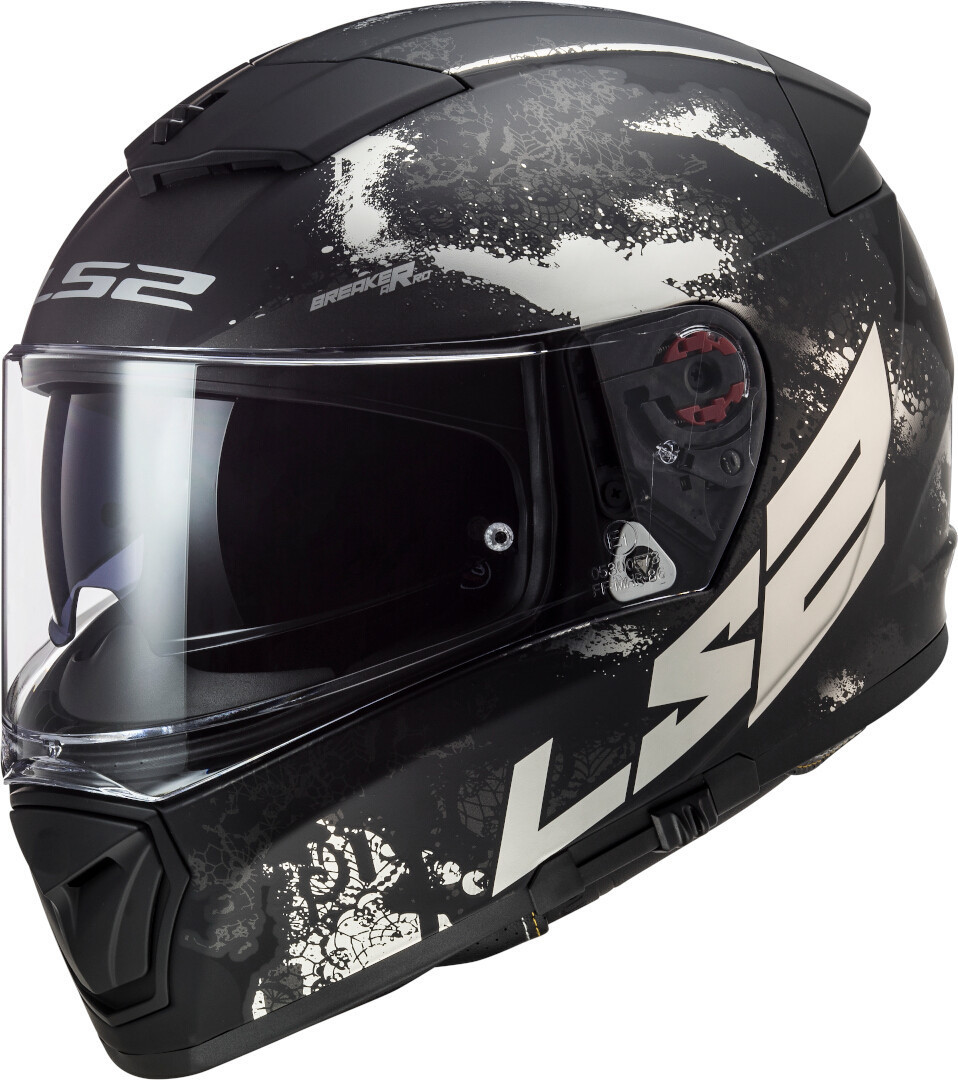 LS2 FF390 Breaker Deft Casque Noir Gris Argent 2XS