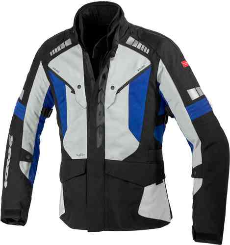 Spidi H2Out Outlander Chaqueta textil para motocicletas Negro Gris Azul 3XL