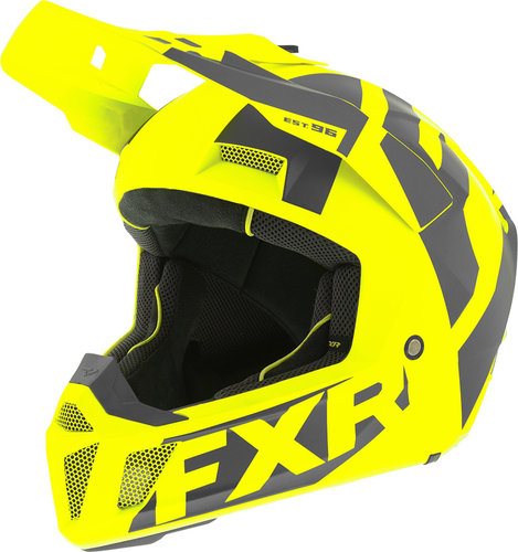 FXR Clutch CX Casco de Motocross Gris Amarillo M