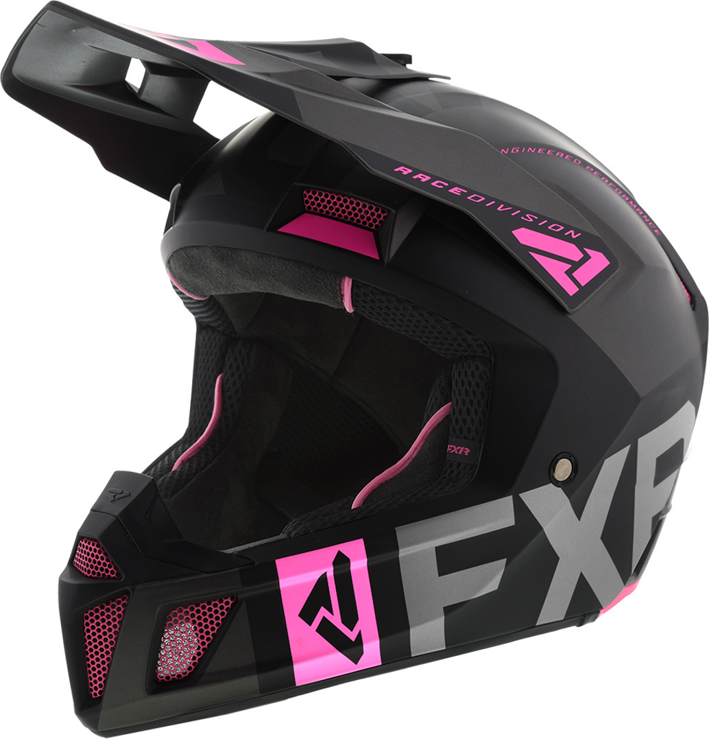 FXR Clutch Evo Casque Motocross Noir Rose S