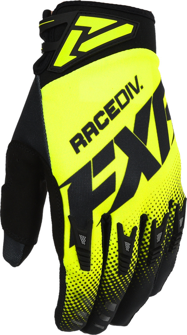 FXR Factory Ride Adjustable Gants Motocross Noir Jaune M
