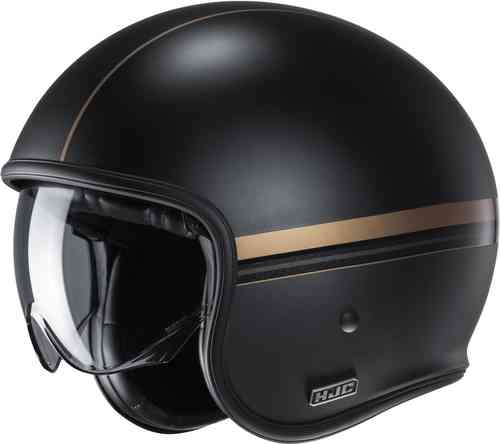 HJC V30 Equinox Casco Jet Negro Oro XS