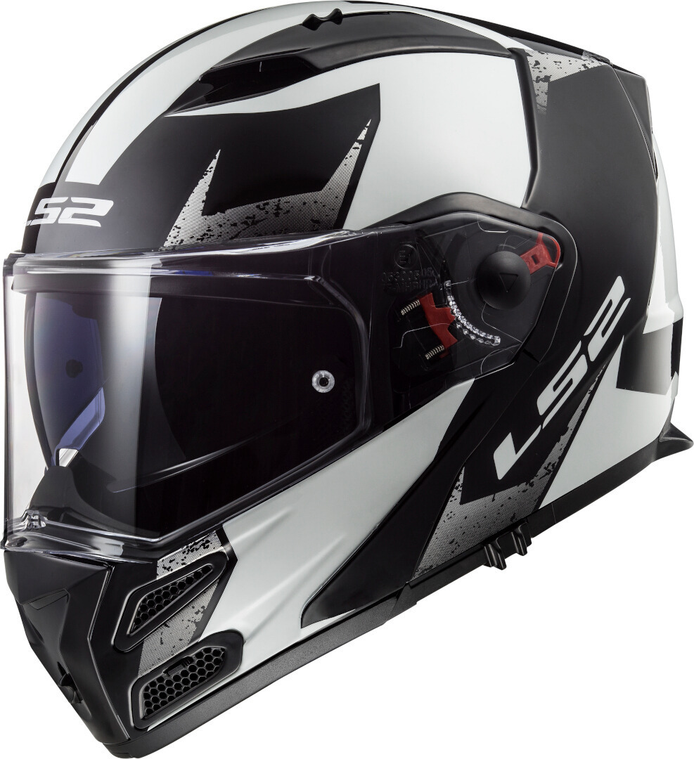 LS2 FF324 Metro Evo P/J Sub Casque Noir Blanc 2XS