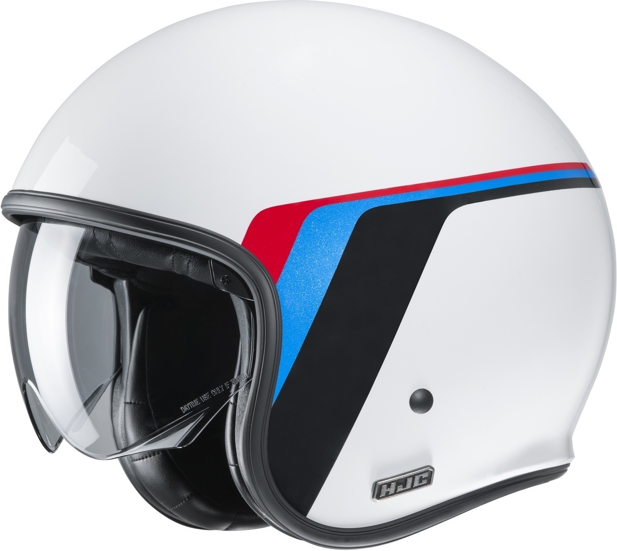 HJC V30 Osor Casque Jet Blanc Rouge Bleu XS