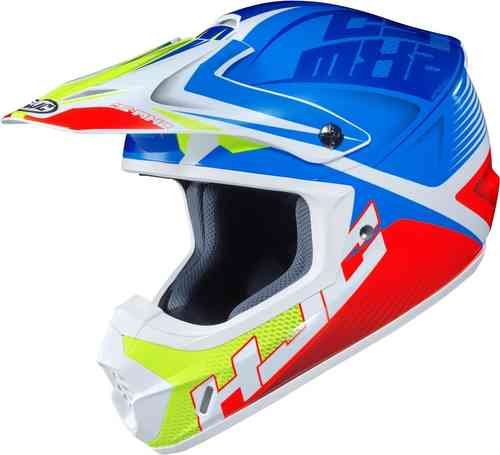 HJC CS-MX II Ellusion Casco de Motocross Blanco Rojo Azul 2XL