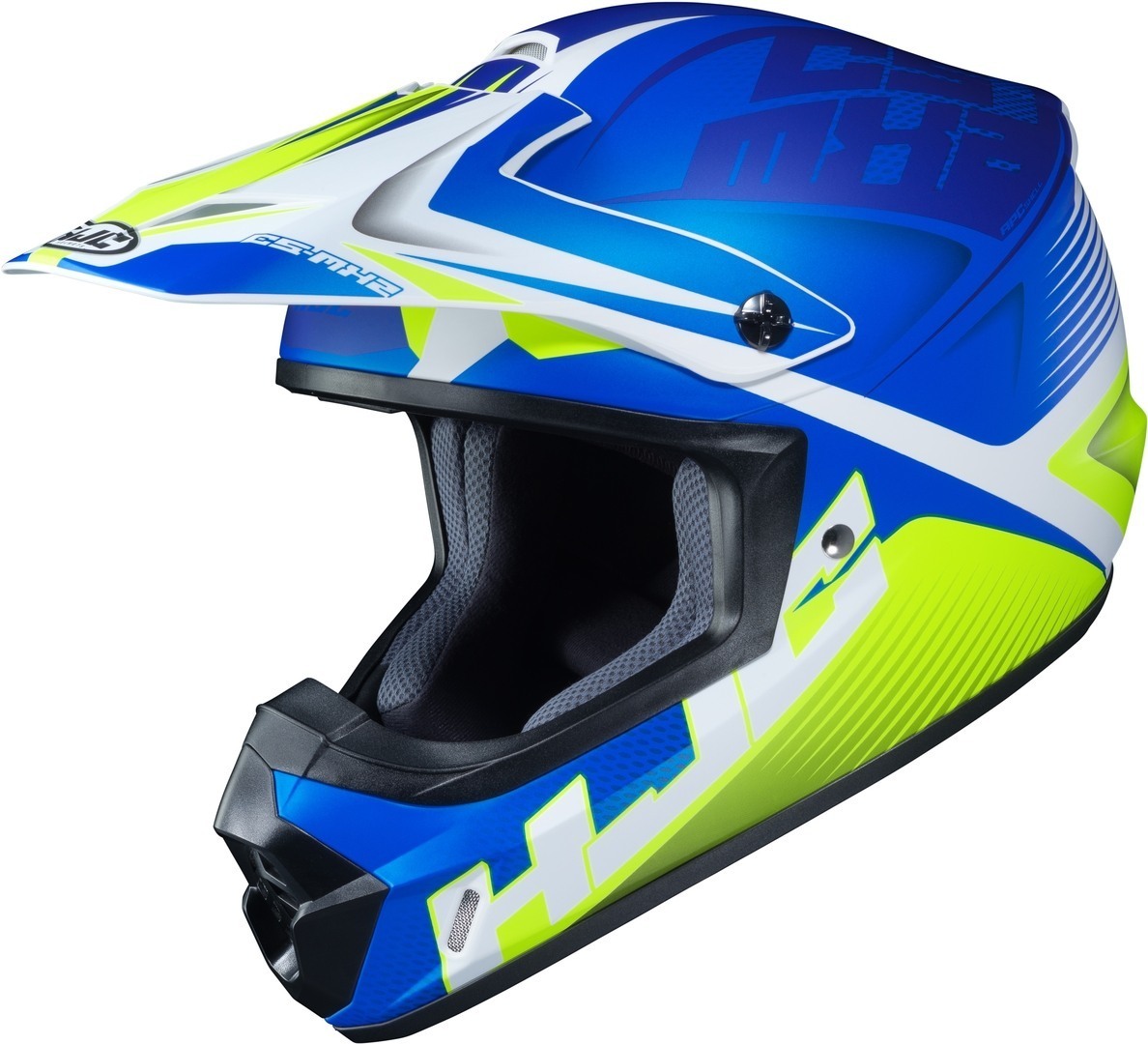 HJC CS-MX II Ellusion Casque Motocross Jaune Bleu XS