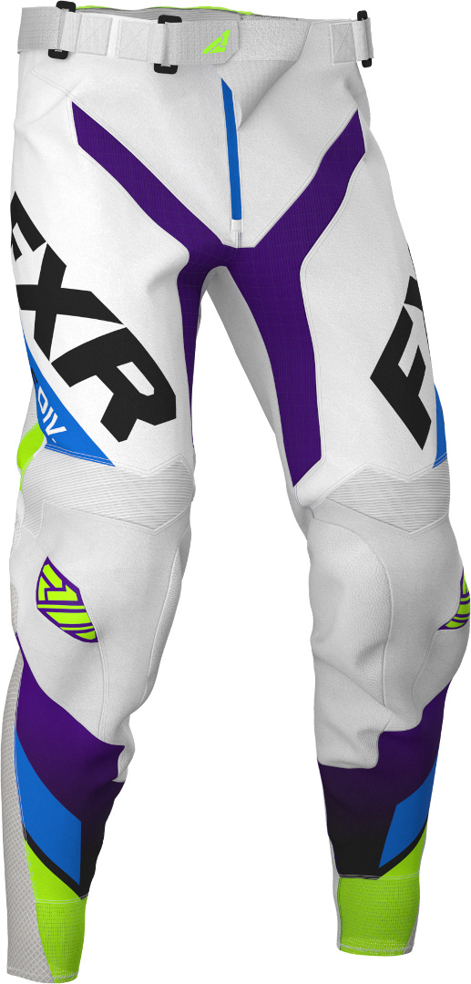 FXR Revo Pantalon Motocross Blanc Pourpre 28