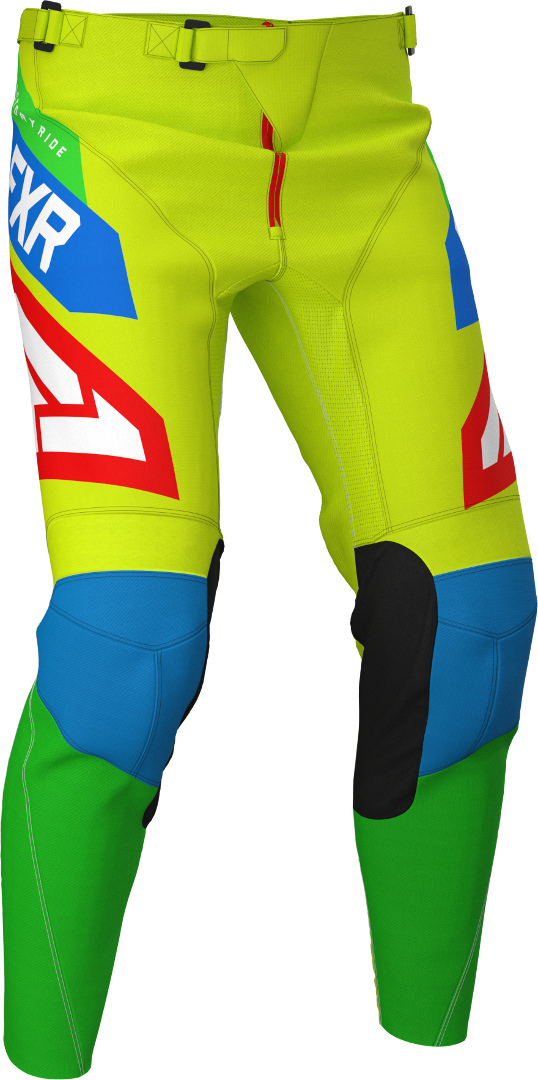 FXR Podium Air Pantalon Motocross Bleu Jaune 28