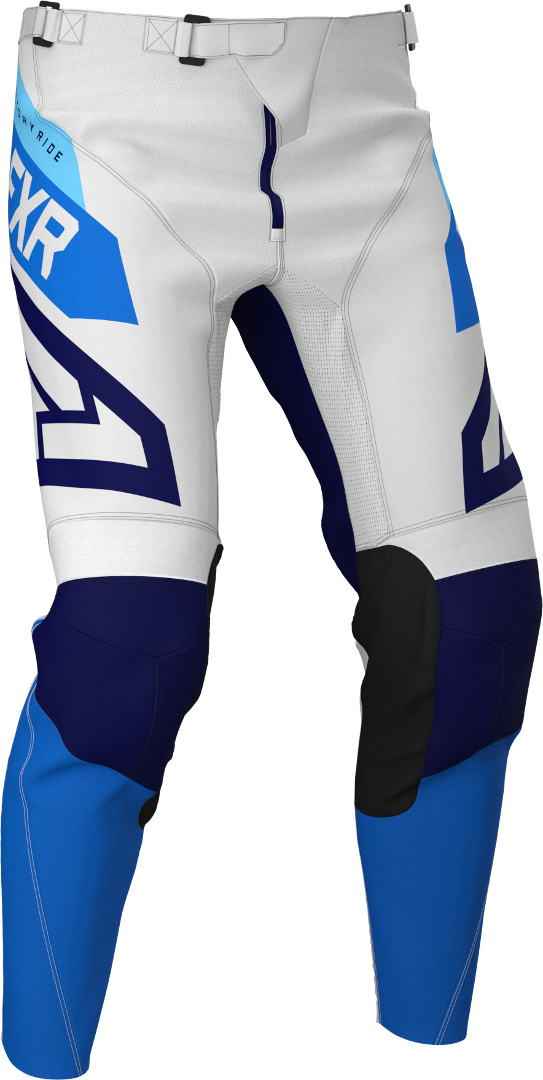 FXR Podium Air Pantalon Motocross Blanc Bleu 30