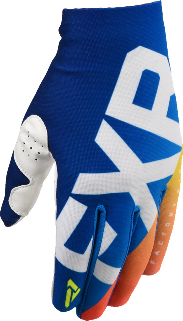 FXR Slip-On Lite Gants Motocross Blanc Bleu S