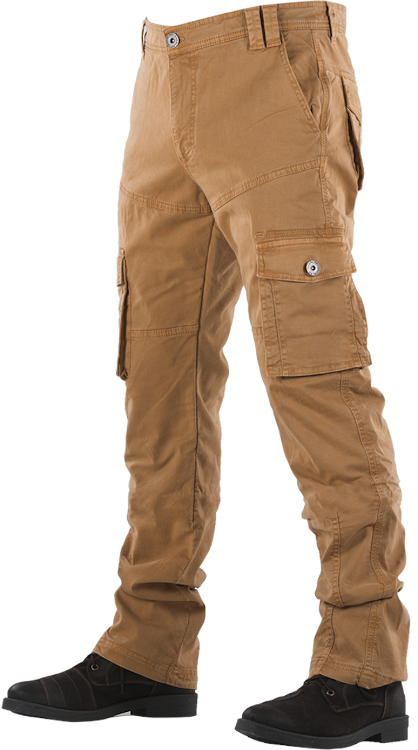 Image of Overlap Carpenter Jeans de moto Brun Beige 28