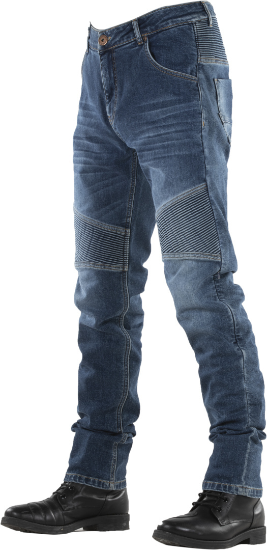 Image of Overlap Castel Jeans de moto Bleu 28