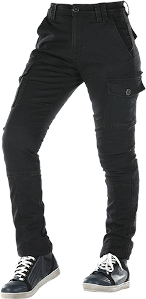 Image of Overlap Carpenter Jeans de moto de dames Noir 34