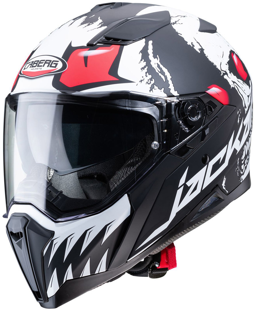 Caberg Jackal Darkside Casque Noir Blanc Rouge XS