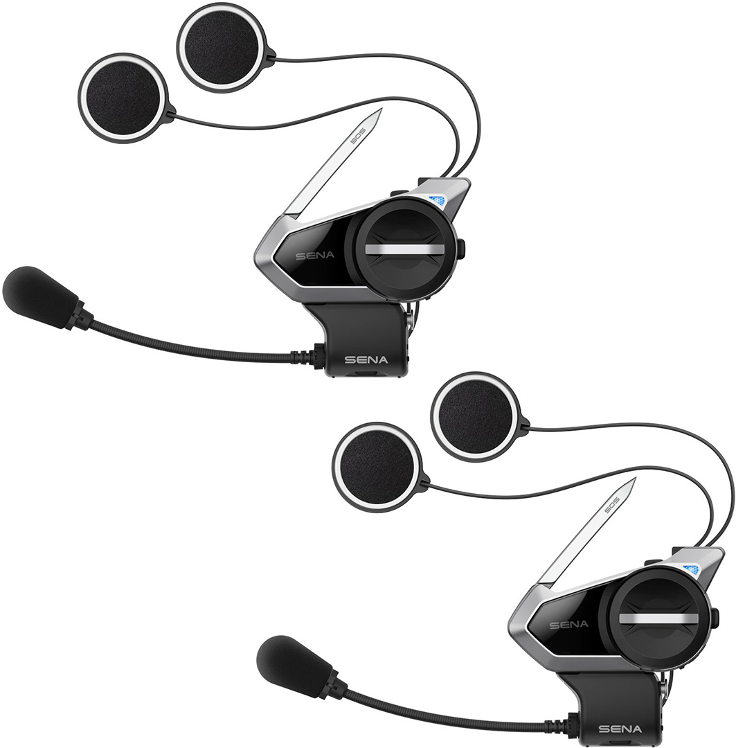 Sena 50S Système de communication Bluetooth Double Pack Noir unique taille