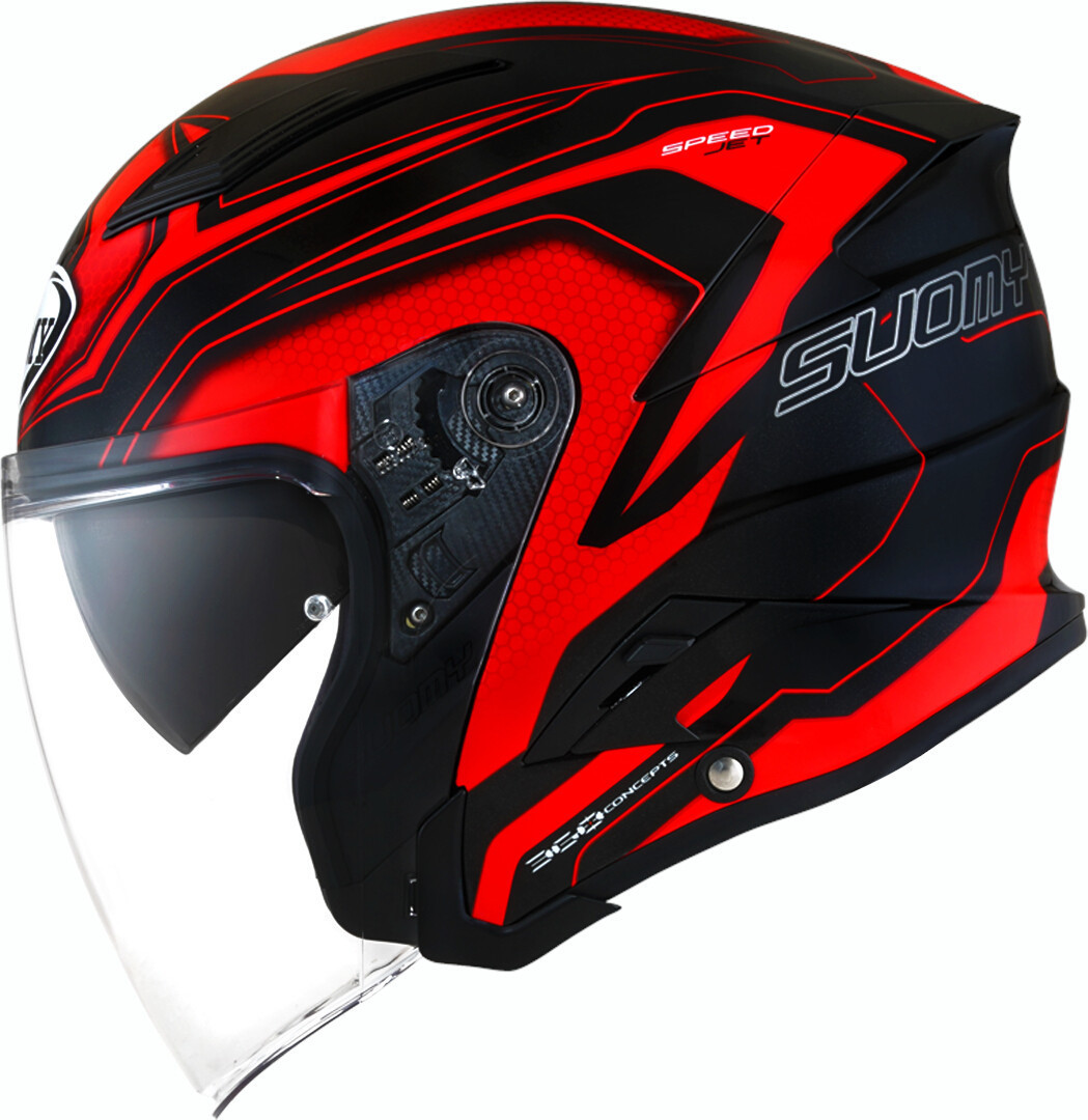 Suomy Speedjet Ready Casque Jet Noir Rouge M