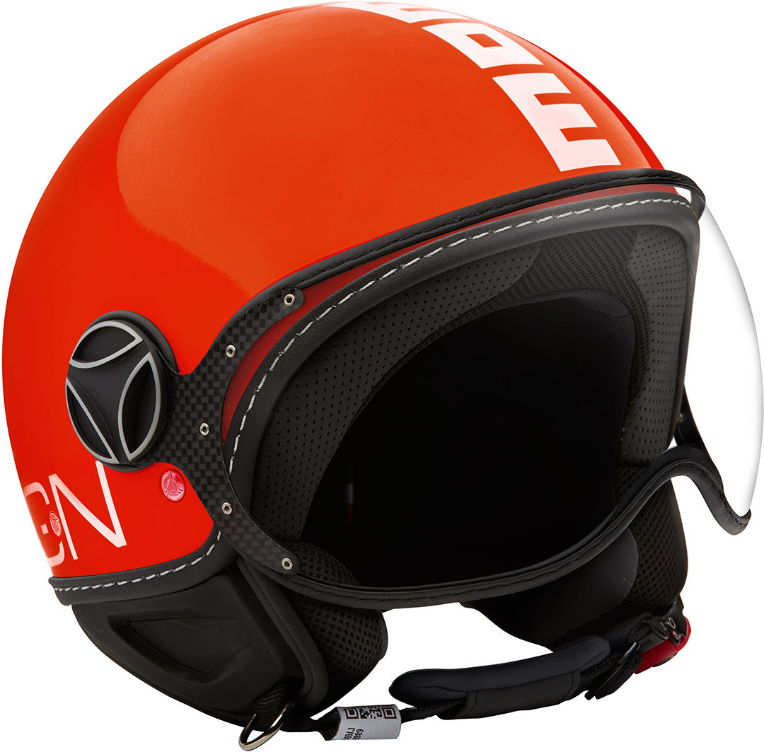 MOMO FGTR Classic Red/White Casque Jet Blanc Rouge XS