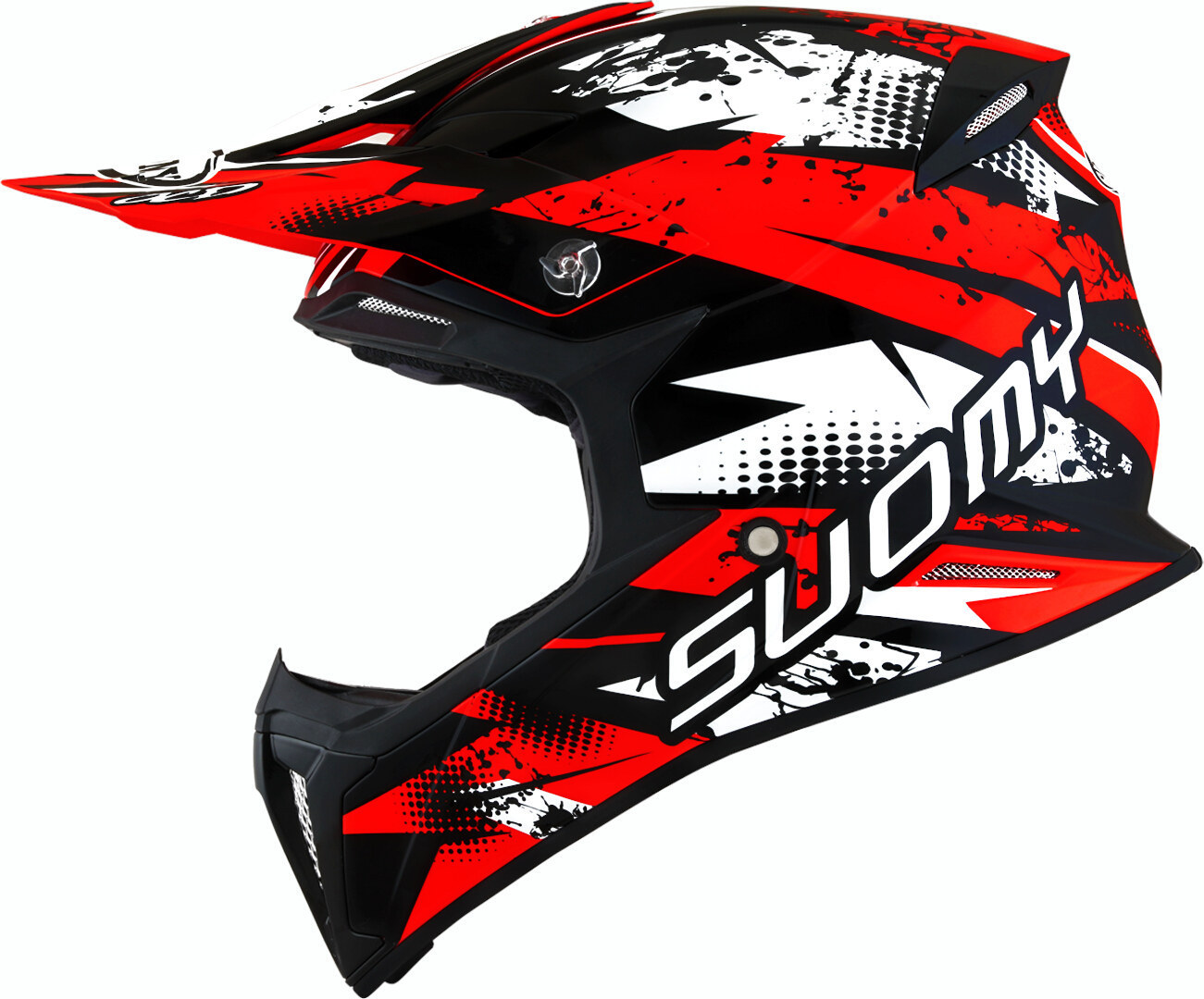 Suomy X-Wing Gap Casque Motocross Noir Blanc Rouge 2XL