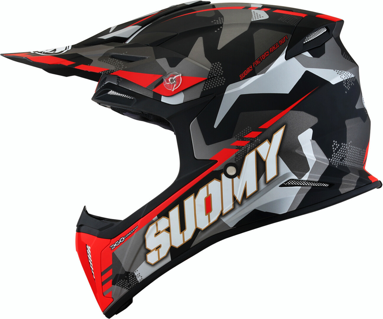 Image of Casque cross Suomy X-WING - CAMOUGLAGER - MATT RED 2022