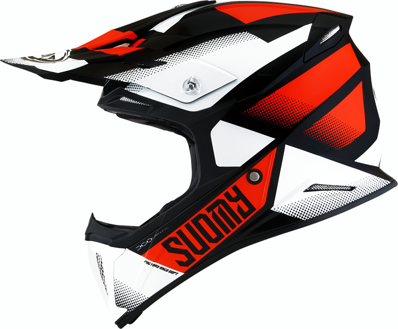 Suomy X-Wing Grip Casque Motocross Noir Blanc Orange S