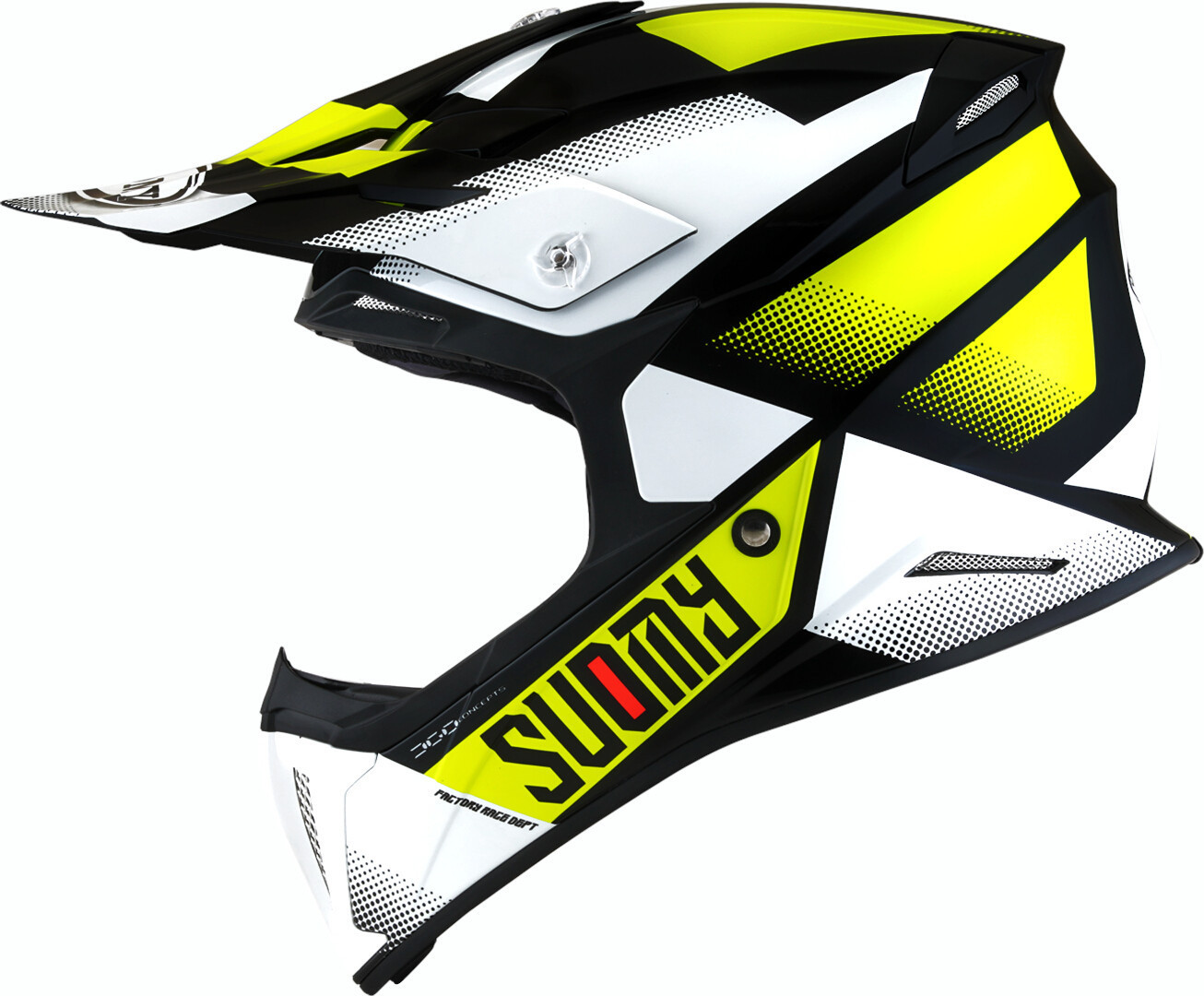 Suomy X-Wing Grip Casque Motocross Noir Blanc Jaune XS