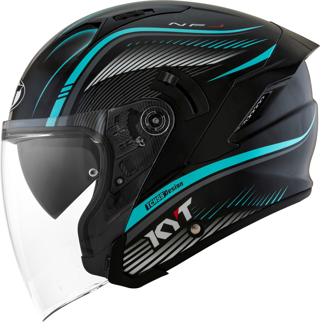 KYT NF-J Radar Casque Jet Noir Bleu S