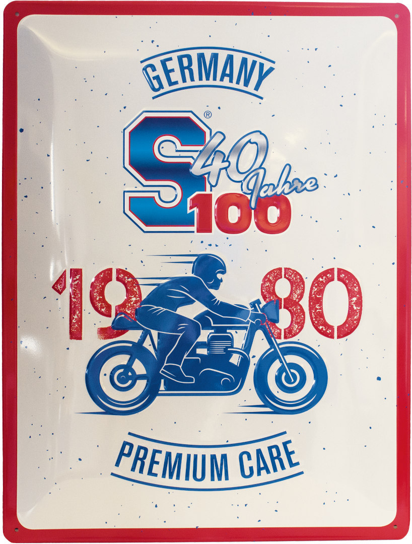 S100 Signe de nostalgie 40 ans Signe de métal Bleu unique taille