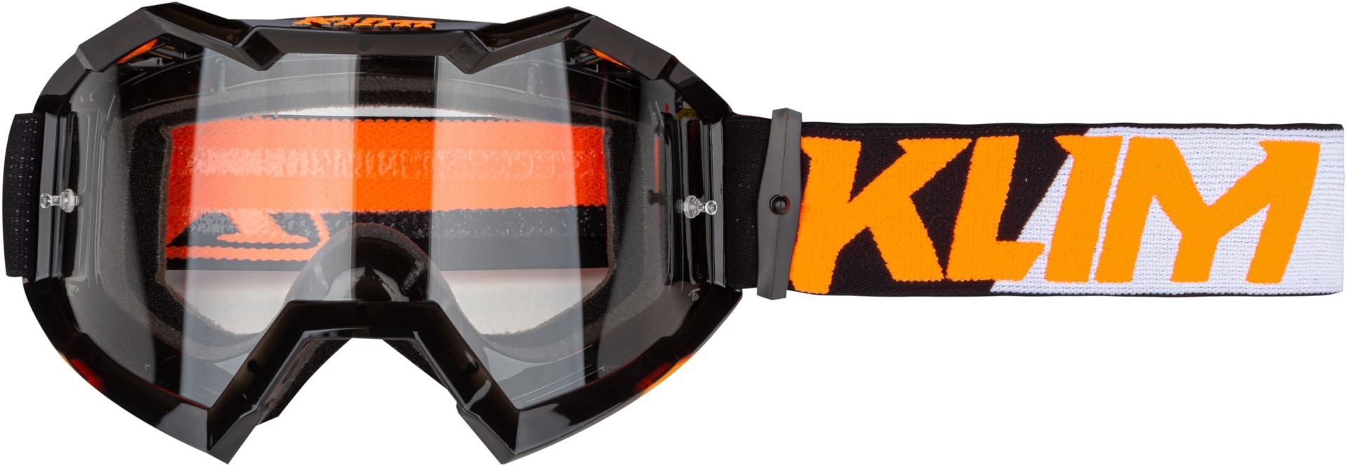 Klim Viper XC Lunettes Motocross Noir Blanc Orange unique taille