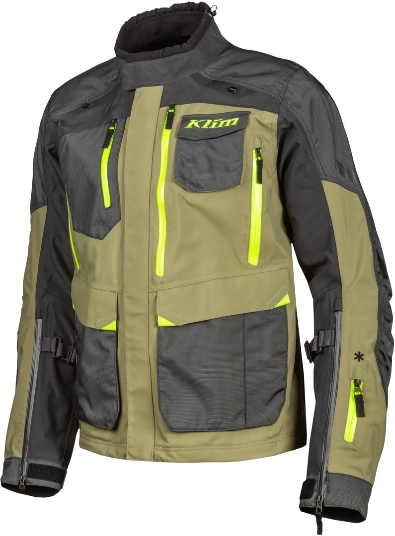 Klim Carlsbad Gore-Tex Veste textile de moto Gris Vert XL