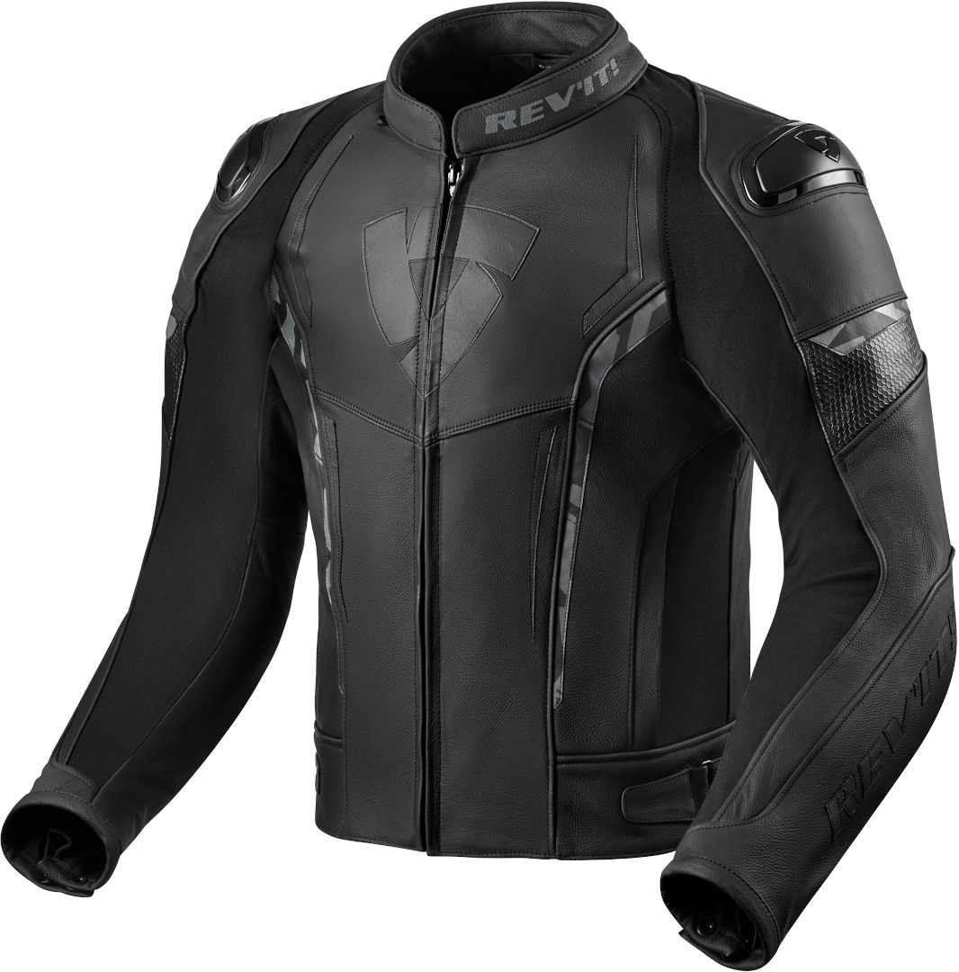 Revit Glide Veste en cuir de moto Noir 46