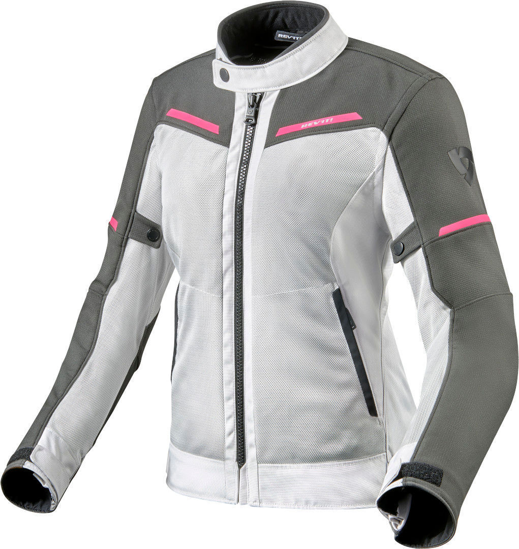 Revit Airwave 3 Veste textile Motocycle Dames Gris Blanc 34