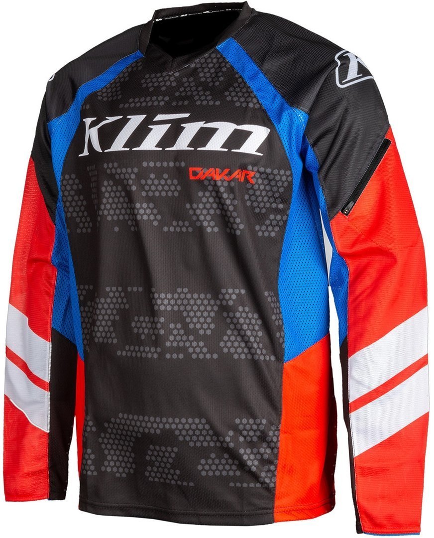 Klim Dakar Maillot Motocross Noir Rouge Bleu S