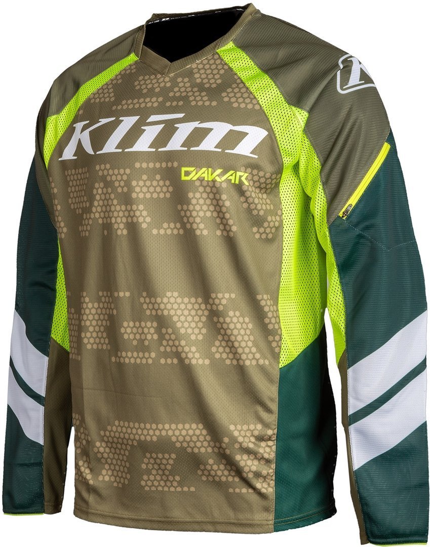 Klim Dakar Maillot Motocross Vert Jaune S