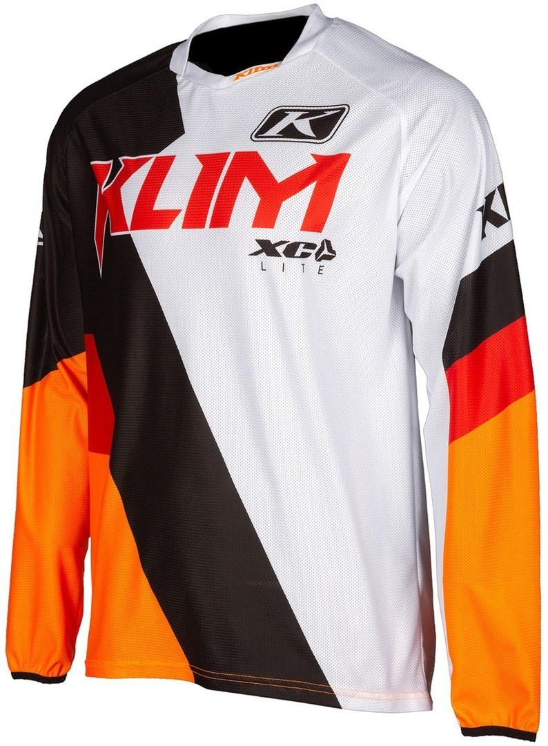 Klim XC Lite Maillot Motocross Noir Blanc Orange S